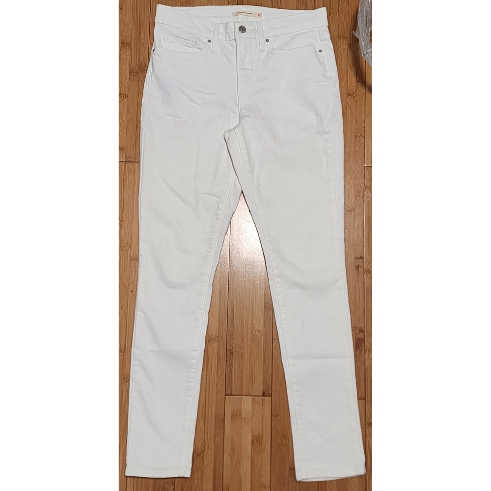 Levis 311 Shaping Skinny Jeans Womens Size 29 White Mid Rise Stretch Denim Ankle